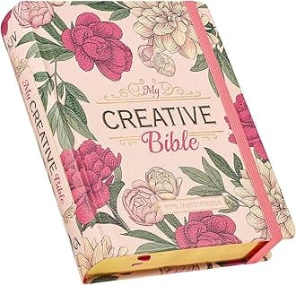 KJV Holy Bible, My Creative Bible, Faux Leather Hardcover - Ribbon Marker, King James Version, Pink Printed Floral
