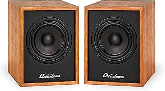 Electrohome Huntley Powered Bookshelf Speakers with Built-in Amplifier and 3" Drivers for Turntable, TV, PC and Wireless Music Streaming Featuring Bluetooth 5, RCA and Aux (EB10)