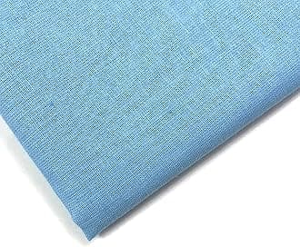 M & J Plain 100% Cotton Fabric - 60 INCH Wide - 10 Colors by (Sky Blue, 2 METRE)