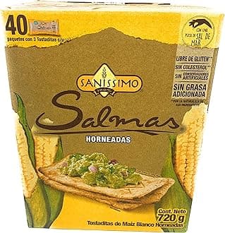 Salmas Horneadas Sanissimo Oven baked Corn Crackers 40 pack