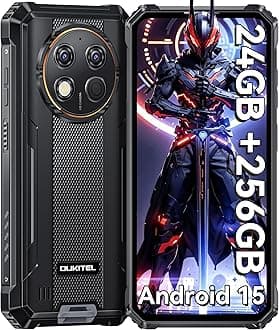 OUKITEL G1 Rugged Smartphone - Android15, 24GB RAM+256GB ROM+1TB,10600mAh Battery,48MP Camera,6.52" Rugge phone,IP68/69K Waterproof 4G Dual Sim-free&Unlocked Mobile Phones,NFC,OTG,GPS,2025 (Black)