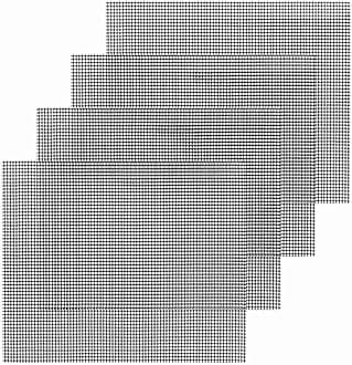 Non Stick BBQ Grill Mesh,Fire Pit Non Stick Grilling Mesh Reusable Heat Resistant BBQ Teflon Grill Mats bbq Grill Mat for Grilling, Cooking, Baking, Barbecue and Oven, 40 x 33 cm