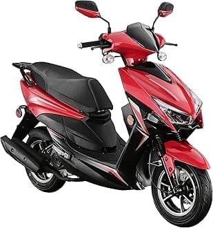 HHH Scooter X18 150cc Moped Street Gas 150cc Scooter Moped 150 for Adults and Youth Upgraded 10 inch Aluminum Wheels (Red Color)