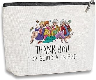 Golden Inspired Makeup Bag Golden TV Show Fans Gifts for Women Travel Toiletry Makeup Organizer Zipper Pouch Birthday Gift for Friend BFF Girls Thank You for Being A Friend
