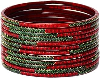 Indian Bangles Jewelry Bollywood Bangle Set Bridal Traditional Dailywear Glass Bangles Set for Women Bangles Ethnic Wear