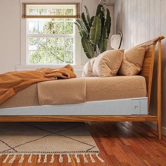 Mattress Elevator with Polycotton Covers - Under Bed 7-Inch Incline Foam Lift, White, Full Size