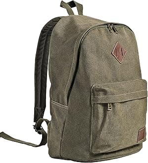 Canvas Vintage Backpack Lightweight Travel Daypack Laptop Backpack College Student Rucksack for Men Women