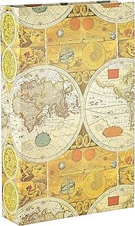 3-Ring Photo Album 504 Pockets Hold 4x6 Photos, Ancient World Map Design