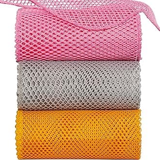 12Pcs Dish Wash Net,Innovative Mesh Cloth,Ultra Non-Scratch Dish Rags for Washing Dishes,100% No Odor/Quick Dry,Perfect Scrubber,Dish Sponges for Washing Dishes Yellow/Pink/Gray