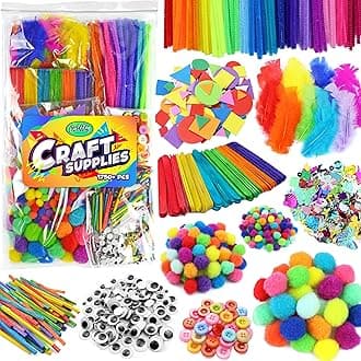 Carl & Kay [1750+ pcs] Arts & Crafts Supplies | Craft Supplies for Kids | Toddler Crafts & Sensory Items | Toddler Art Supplies | Craft Supplies for Adults | Busy Box & Sensory Bin Items