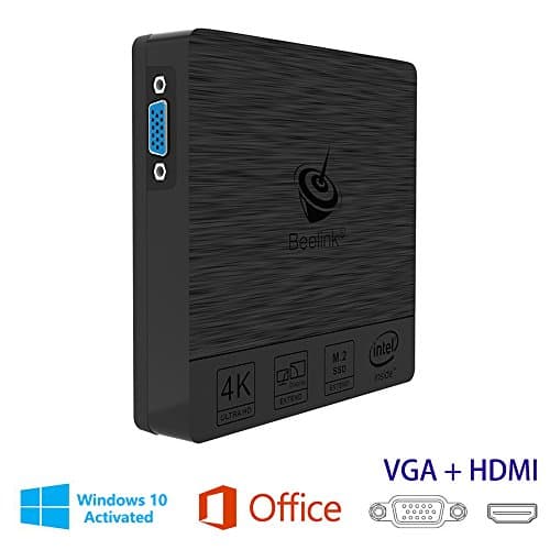 Beelink BT3PRO Intel Windows 10 Mini PC Deskstop Intel Atom x5-Z8350 Processor 1.92Ghz HD Graphics 400, with 4GB +64GB 1000Mbps LAN Dual-Band WiFi HDMI & VGA Dual Output