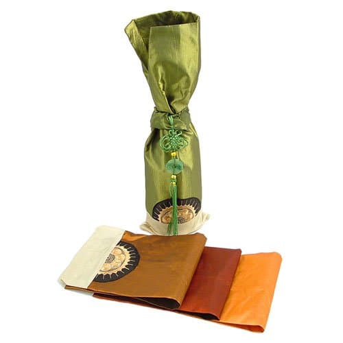 Rosette Design Bottle Bag - Light Brown