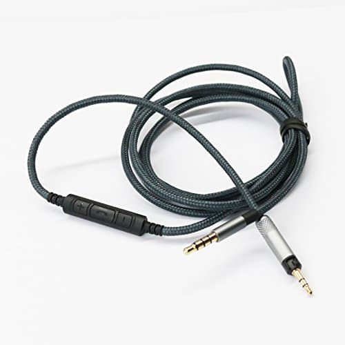 Future win 1.5m 4.5ft New Replacememt Cable with Remote & Mic for apple iphone itouch ipad and Most of Android phone Samsung phone to Audio Technica ATH-M50x ATH-M40x Headphones