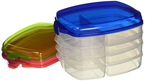 Lunch Box - Large Plastic Bento Boxes, Lunch Boxes Set of 4 - (NON Leakproof - lunchboxes)