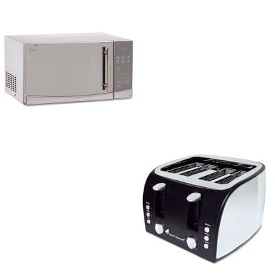 KITAVAMO1108SSTOGFOG8166 - Value Kit - Coffee Pro 4-Slice Multi-Function Toaster with Adjustable Slot Width (OGFOG8166) and Avanti 1.1 Cubic Foot Capacity Stainless Steel Touch Microwave Oven (AVAMO1108SST)