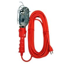 50 Ft Work Light , Hanging Work Light , Construction Grade Caged Work Light