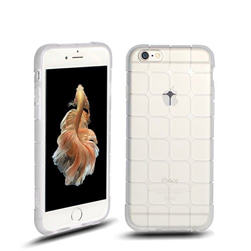 PHONEST iPhone 6 plus Case, iPhone 6s plus Case, Non-discoloring TPU Frosted Grid Series, Back Cover Protective Case for 5.5 inches iPhone 6s plus / 6 plus - (Clear White)