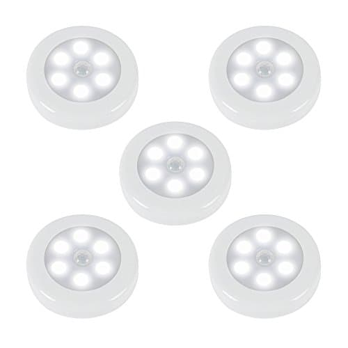 5pcs Motion Sensor Lights Mopos Wireless LED Motion Sensor Night light with Magnet for Anywhere (Cool White)