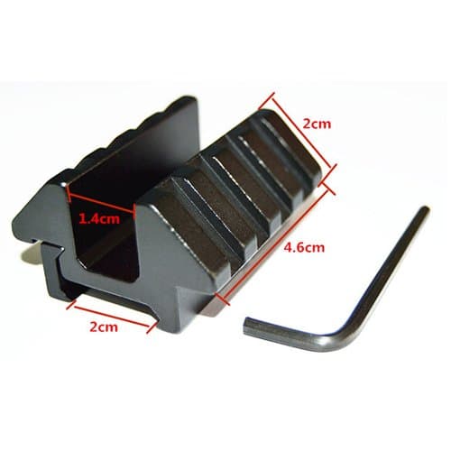 TACBRO Side 45 Degree 2 Way Offset Side Scope Mount 20mm Picatinny Weaver Rail