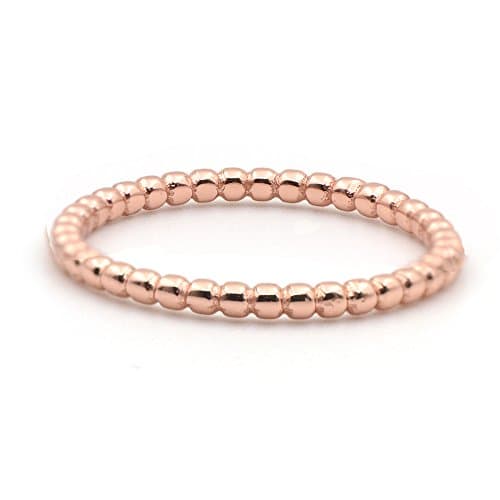 Lemon Grass Sterling Silver Beaded Stacking Eternity Bump Stackable Rings Wedding Bands Midi Rings Size 5-8