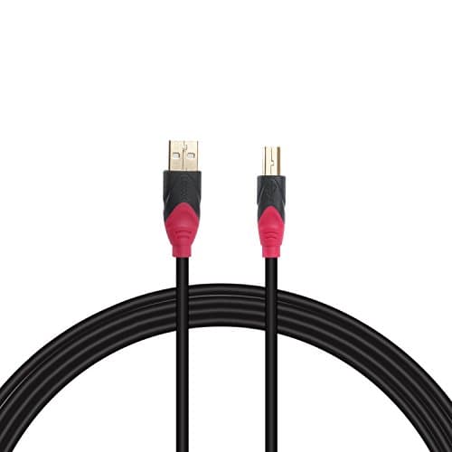 LDKCOK Printer Cable, USB Printer Cable Type A Male to B Male Scanner Cord USB B Cable High Speed for HP, Canon, Epson, Dell, Brother, Lexmark, Xerox, Samsung etc(10FT/3M)