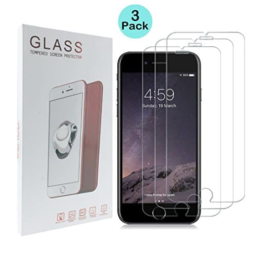 iPhone 7 Plus Screen Protector Glass 3 Pack Yfengd Screen Protector For iPhone 7 Plus/iPhone6 Plus 6s Plus 0.3mm-5.5 inch Screen Protection Case Fit