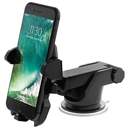 The universal windshield dashboard handset bracket has a strong suction cup and iPhone 6 plus / 654 Samsung Galaxy S6 edge / S6 S5 S4 S3 note Nexus X clip etc. (Black B paragraph)