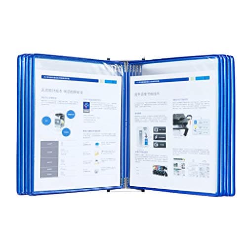 Wall-Mounted Folder - PVC A4 10-Page Data flip Frame - Standard Work Guide Display Stand - 230330mm (Color : C)