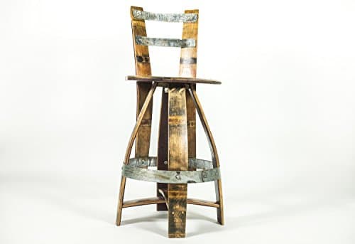 BARREL BAR STOOL WITH BACKREST