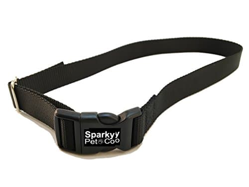 Sparky Pet Co 3/4" Solid No Hole Replacement Strap, Black