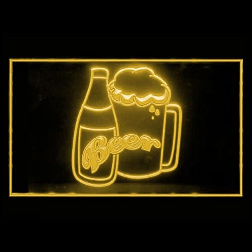 Beer Deep Chat Refresh Bartender Appetizer Popcorn Bubble LED Light Sign 170171 Color Yellow