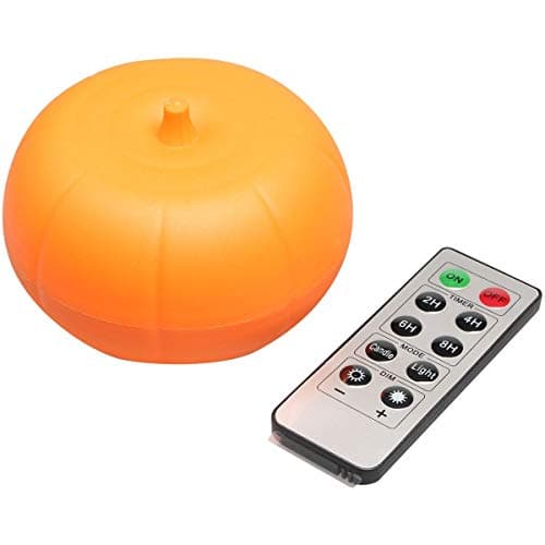 Bright LED Pumpkin Lights with Remote and Timer,2.5"3.8" Flameless Candle Halloween Decorations,Orange
