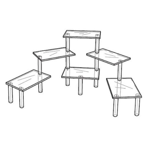 Acrylic Stand Risers for Display - 3 Tier Shelf Riser - Perfect Stands for Dessert Table Decorations, Funko Pop or Amiibo Figurine Collectibles, or Countertop Organization - By The Competitive Store