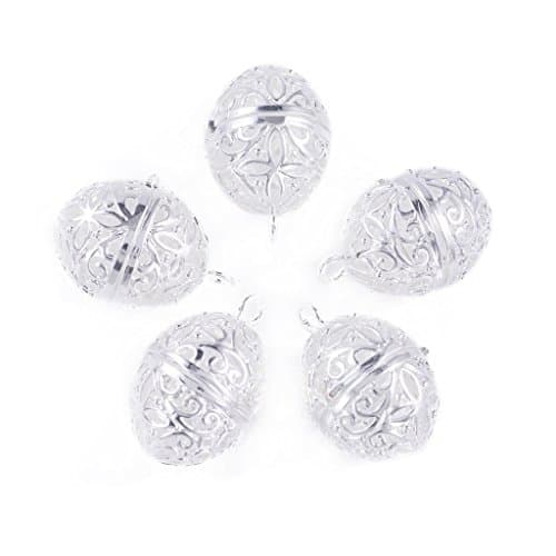 Romance Jewelry Snowflake Essential Oil Diffuser Locket Silver-tone Diffuser Locket cage 5 PCS Lot