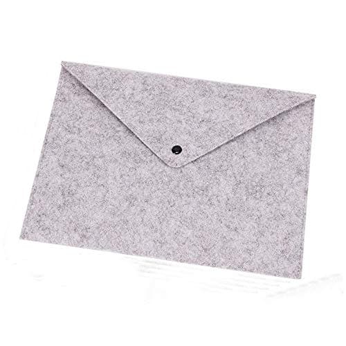 Simple Solid A4 Big Capacity Document Bag Business Briefcase File Folders Chemical Felt Filing for Office Home School Stationery