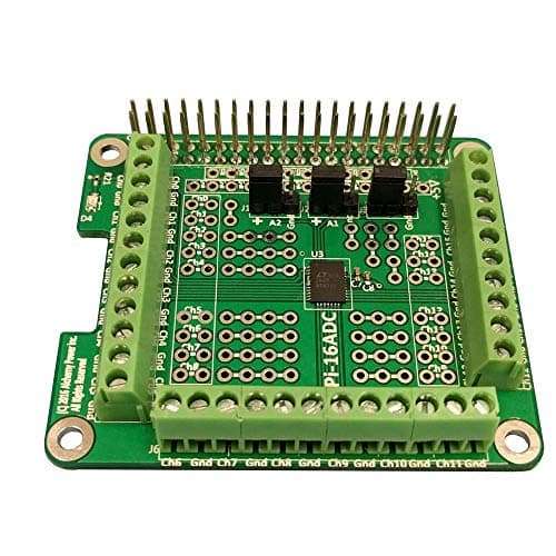 PI-16ADC - Development Board, ADC HAT For Raspberry Pi, 16-Channel, 16-Bit (PI-16ADC)
