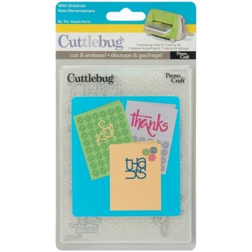 Cuttlebug A2 Cut and Emboss Set, With Gratitude by Cuttlebug