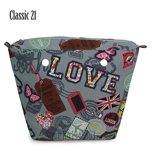 Waterproof Inner Lining Insert Zipper Pocket for Classic Obag Canvas Inner Pocket for O Bag