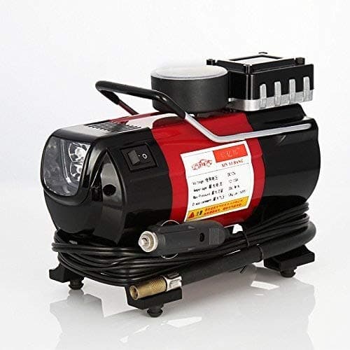 Portable Travel Multi-Function Air Pump Compressor/inflator with Digital and Work Lights, Digital Instrument Inserted Into Car Cigarette Lighter Socket Auto-Shutdown Function