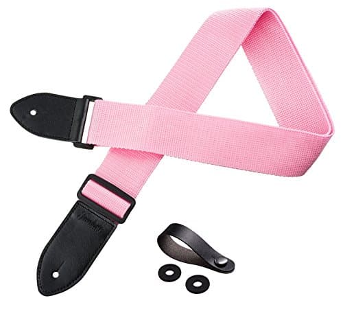 QUALITY VALUE PACK TimbreGear Guitar Strap Set (Pink) INCLUDES STRAP BUTTON AND STRAP LOCKS