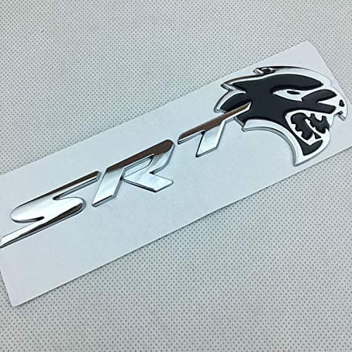 Csfssd SRT Hellcat SRT high-performance car standard modified car stickers metal modified car stickers (Color : Black)