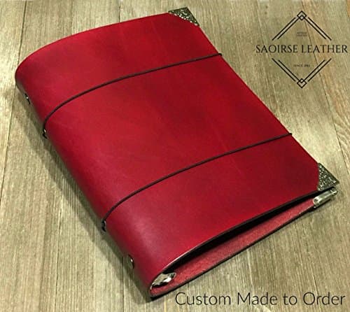 The "Dolan" Custom Leather 3 Ring Mini Binder (7" x 9")