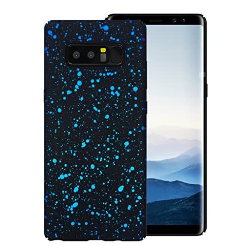 Minkuke Galaxy Note 8 Case Slim Starry Sky Pattern Hard Fiber Full Body Rugged Light and Thin Case Samsung Note 8 Anti-Slip Shockproof (Sky Blue)