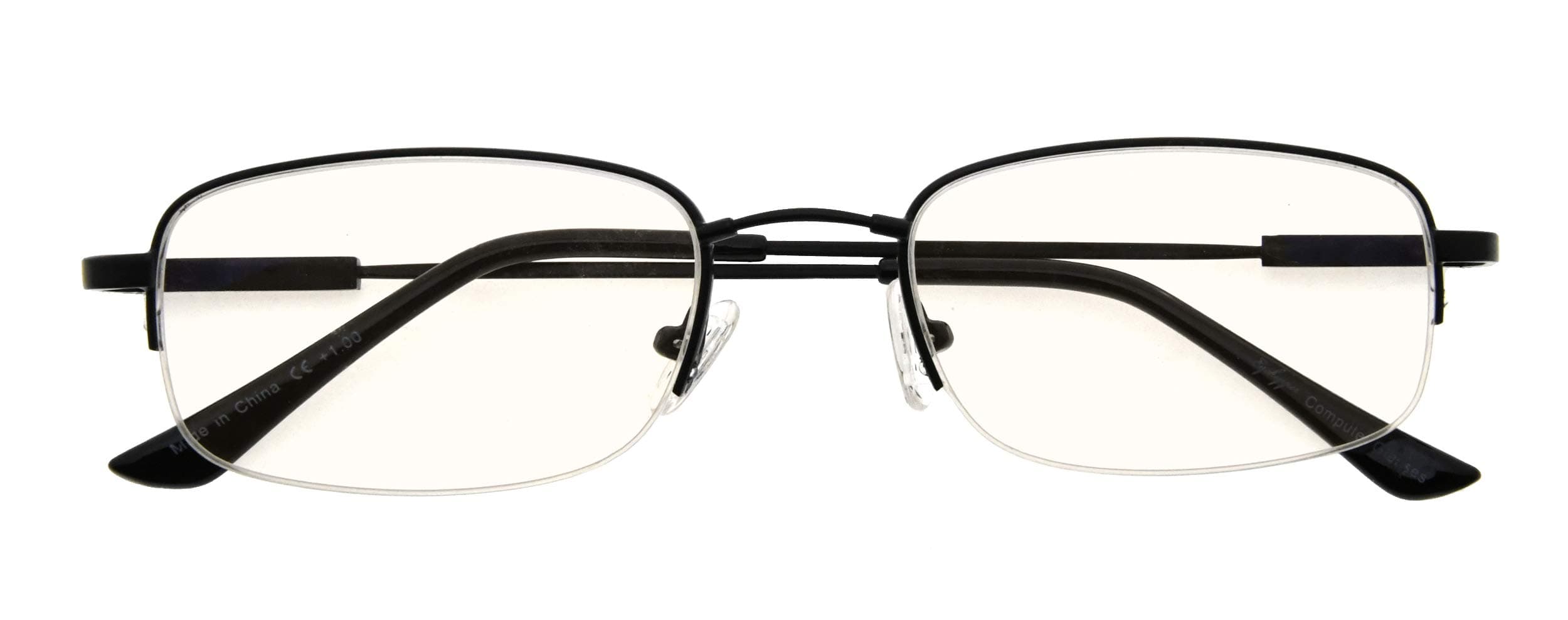 Computer Glasses Men Bendable Titanium Reading Eyeglasses Blue Light Filter