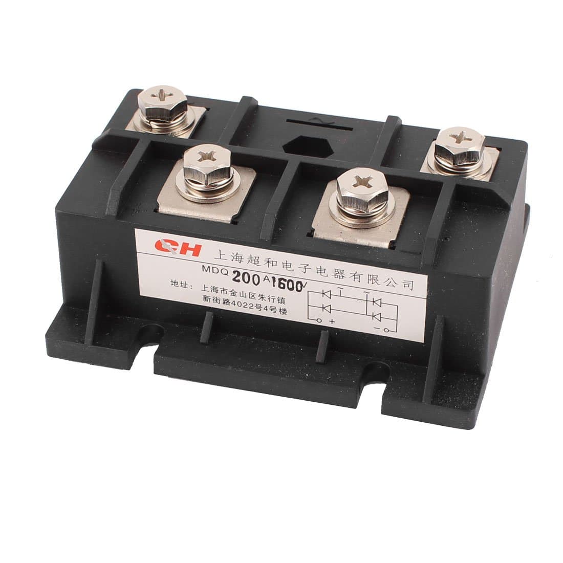 Uxcell Diode Module Single Phase Bridge Rectifier MDQ-200A, 200A, 1600V