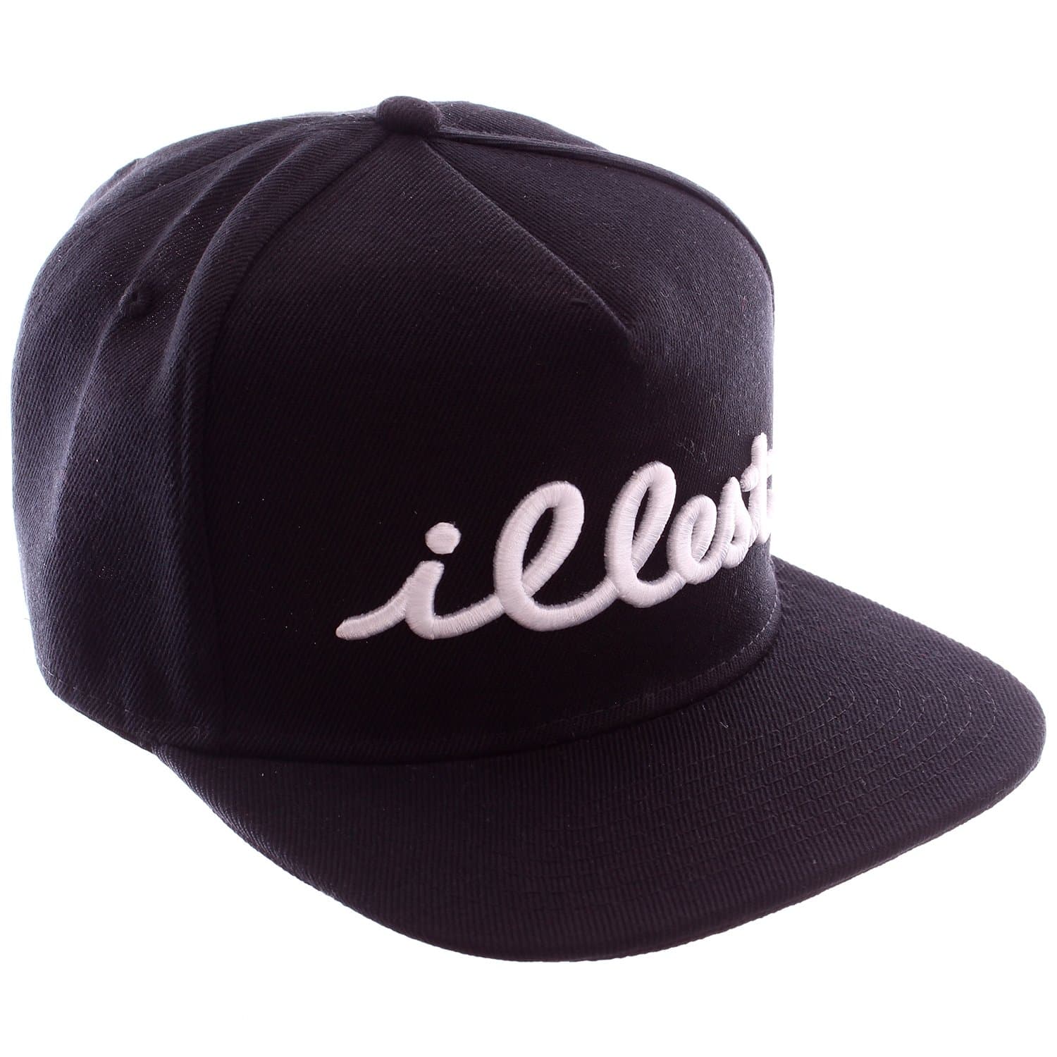 "Illest" Embroidered Script Black Snapback Baseball Hat