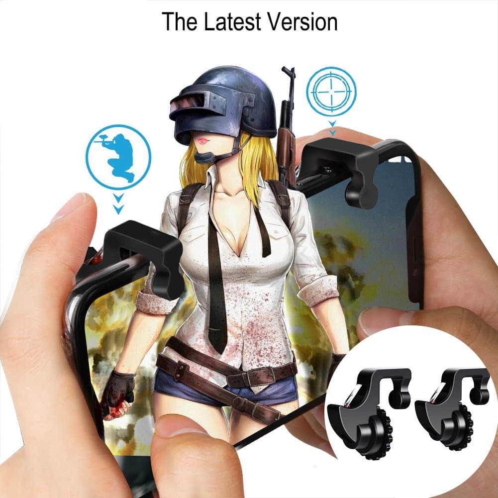 Aroc PUBG Mobile Game Controller(Lastest Version), Sensitive Shoot and Aim Buttons for PUBG/Knives Out/Rules of Survival,Cell Phone Game Controller for Android IOS (1 Pair)