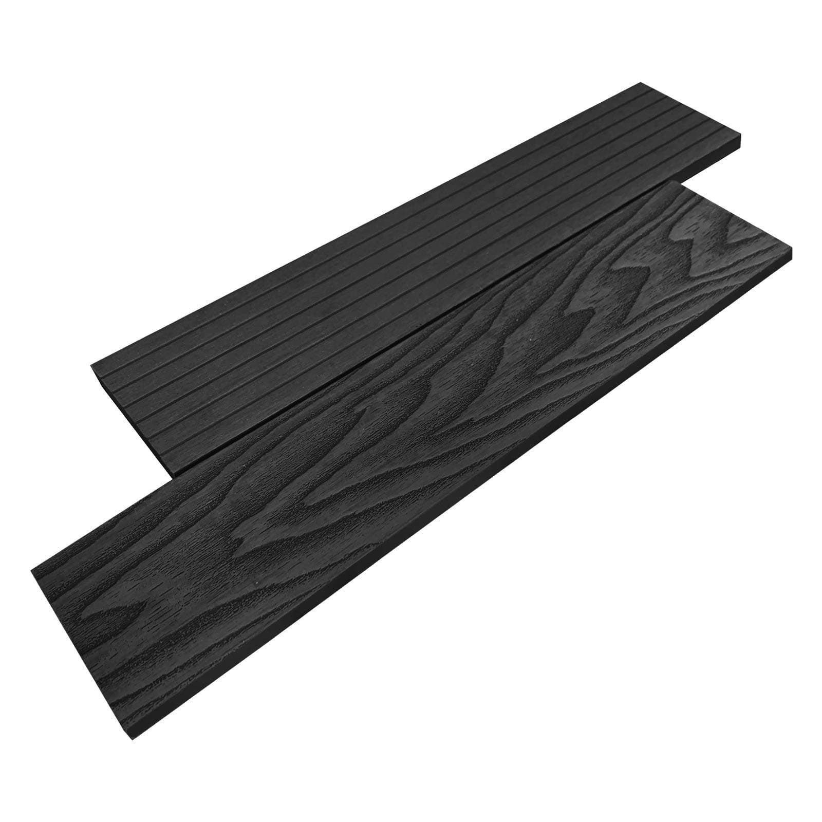 Composite Decking, WPC Decking, Wood Plastic Decking, Dino Decking UK - Boards, Edging, Trims, Fixings, Clips, Joists, Fascia Board - Graphite (2.2m)