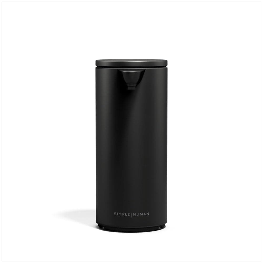 simplehuman 9 oz. Touch-Free Automatic Rechargeable Sensor Pump, Matte Black Stainless Steel, New