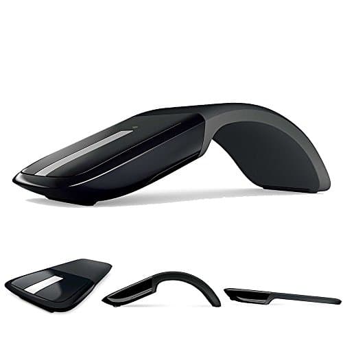 Folding Mouse ArcTouch Wireless Mouse Foldable Optical Mice with USB Receiver Suitable for PC Laptop MacBook